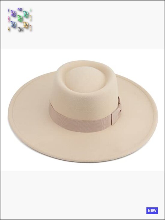 Wide Brim Fedora Hat with Adjustable Strap for Outdoor Activities main image 4